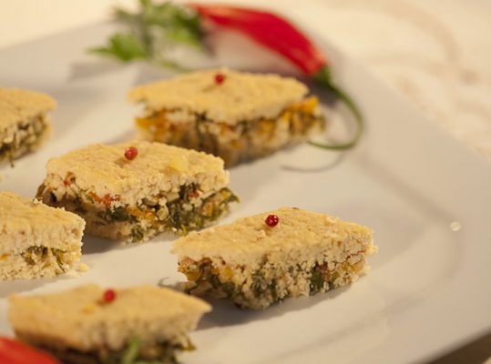 Foto de: Torta de soja com legumes
