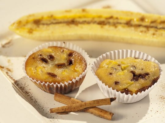 Foto de: Muffins de iogurte, canela e banana