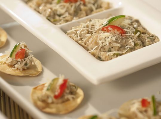 Foto de: Canapé de jiló gratinado