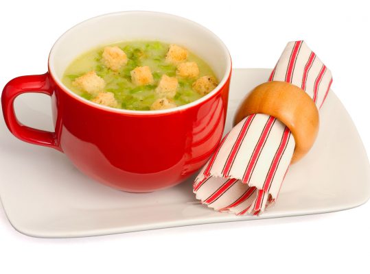 Foto de: Sopa de talos de brócolis