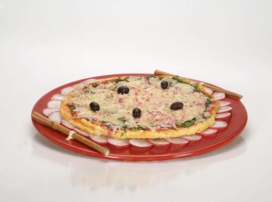 Foto de: Pizza de arroz com rabanete