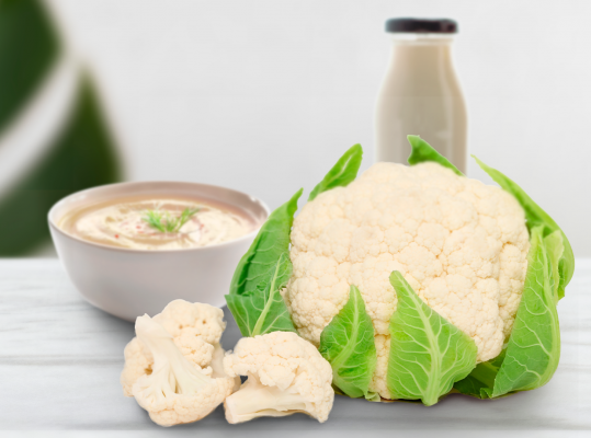 Foto de: Sopa de couve-flor com farofa de folhas