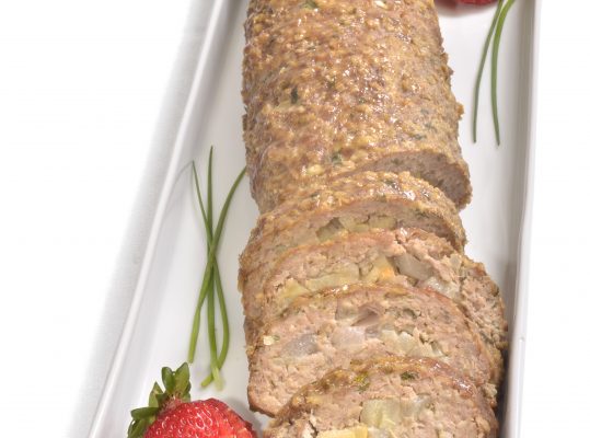 Foto de: Bolo de carne com frutas