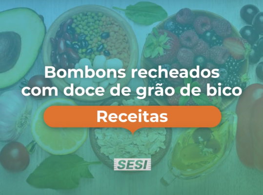 Foto de: Bombons recheados com doce de grão-de-bico