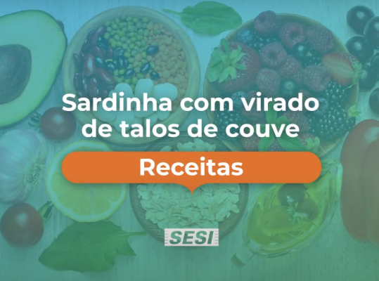Foto de: Sardinha com virado de talos de couve