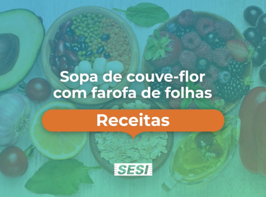 Foto de: Sopa de couve-flor com farofa de folhas