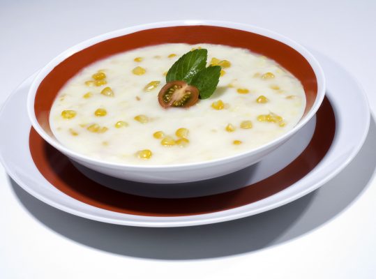 Foto de: Sopa de milho verde com leite de coco