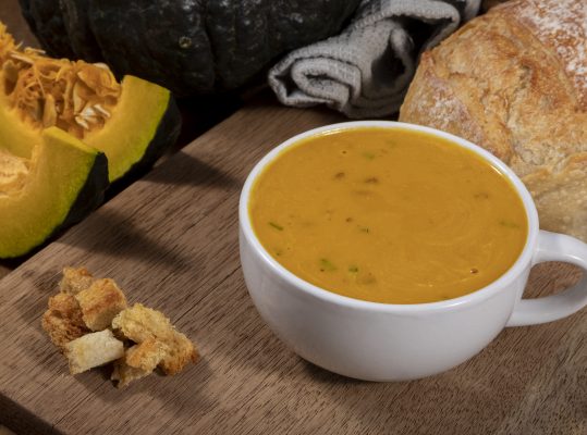 Foto de: Sopa de abóbora com mandioquinha
