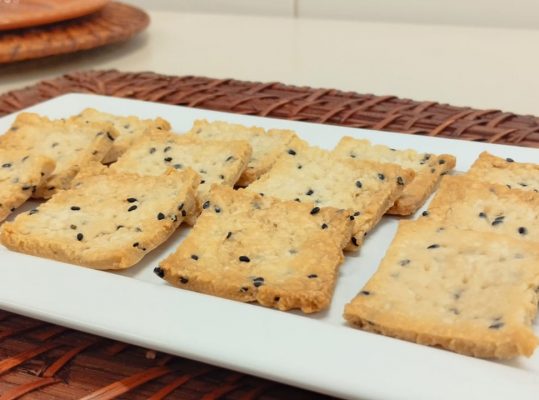 Foto de: Bolacha de tapioca e sementes