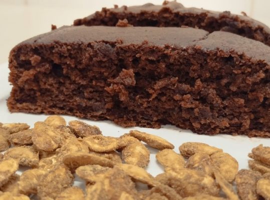 Foto de: Brownie de abóbora com sementes caramelizadas